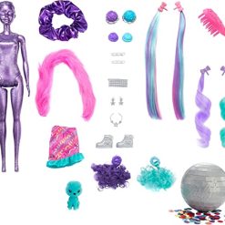 New π Color Reveal Doll, Glittery Purple With 25 Hairstyling & Party-Themed Surprises Including 10 Plug-in Hair Pieces, Gift For Kids 3 Years Old & Up π 4 New π Color Reveal Doll, Glittery Purple With 25 Hairstyling & Party-Themed Surprises Including 10 Plug-in Hair Pieces, Gift For Kids 3 Years Old & Up π -Slot Cars toys Sales Shop 414U3X4KZSL