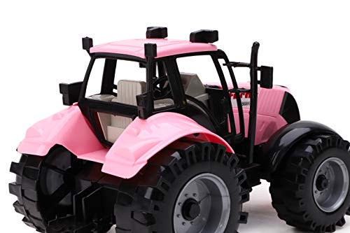 Friction Powered Farm Tractor with Opening Bonnet (Pink) Outlet 🤩 Friction Powered Farm Tractor With Opening Bonnet (Pink) 🔥 -Slot Cars toys Sales Shop