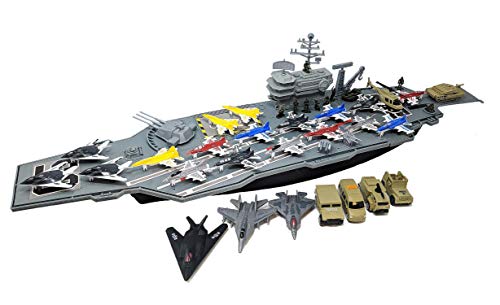 33 Inch Aircraft Carrier with Soldiers Jets Military Vehicles (18 Fighter Jets) Deals ๐ 33 Inch Aircraft Carrier With Soldiers Jets Military Vehicles (18 Fighter Jets) โ -Slot Cars toys Sales Shop 419TqqH2emL