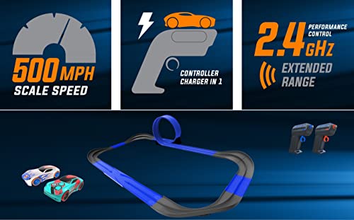 2.4 GHz Radio Control Remote Slot-Less, Cordless Racing Blazin' Loop Speedway Track Set with Two C Best Sale 𧨠2.4 GHz Radio Control Remote Slot-Less, Cordless Racing Blazin' Loop Speedway Track Set With Two C π -Slot Cars toys Sales Shop 41FHWJo7gAL