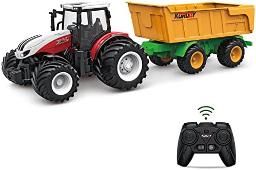 RC Tractor Remote Control Farm Truck with Trailer, 1/24 Scale 2.4Ghz Electronic Tractor Farm Vehicle Toy with Light for Kids Age 5, 6, 7, 8, 9 and Up Years Old Hot Sale ✔️ RC Tractor Remote Control Farm Truck With Trailer, 1/24 Scale 2.4Ghz Electronic Tractor Farm Vehicle Toy With Light For Kids Age 5, 6, 7, 8, 9 And Up Years Old ⌛ -Slot Cars toys Sales Shop 41FcjdAUzkL. AC