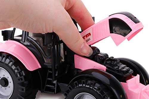 Friction Powered Farm Tractor with Opening Bonnet (Pink) Outlet 🤩 Friction Powered Farm Tractor With Opening Bonnet (Pink) 🔥 -Slot Cars toys Sales Shop