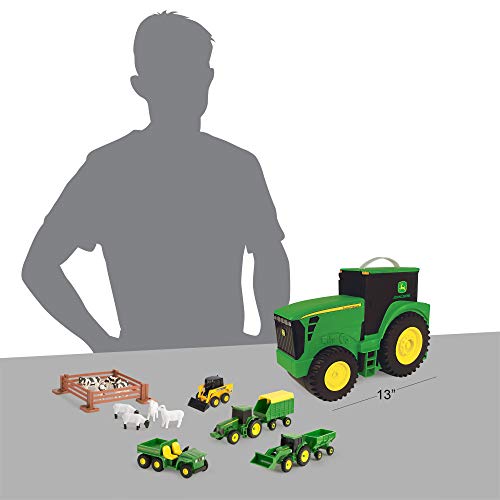 TOMY John Deere Durable Vehicle Toy Set for Kids with Tractor Shaped Portable Carry Cas New 🎁 TOMY John Deere Durable Vehicle Toy Set For Kids With Tractor Shaped Portable Carry Cas 😍 -Slot Cars toys Sales Shop