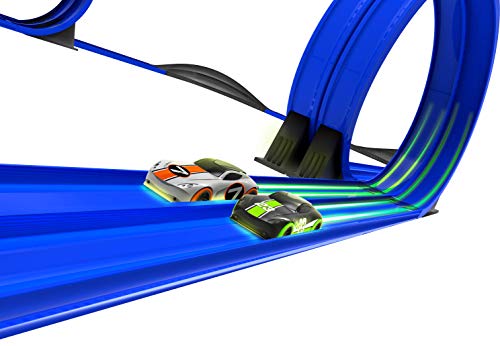 mote Control Cordless Glow in The Dark High-Speed Super Loop Speedway Track Set with Two Cars for Dual Racing, Glow Blue Blue Glow Flash Sale ๐ Mote Control Cordless Glow In The Dark High-Speed Super Loop Speedway Track Set With Two Cars For Dual Racing, Glow Blue Blue Glow โญ -Slot Cars toys Sales Shop 41Y2M96O9UL