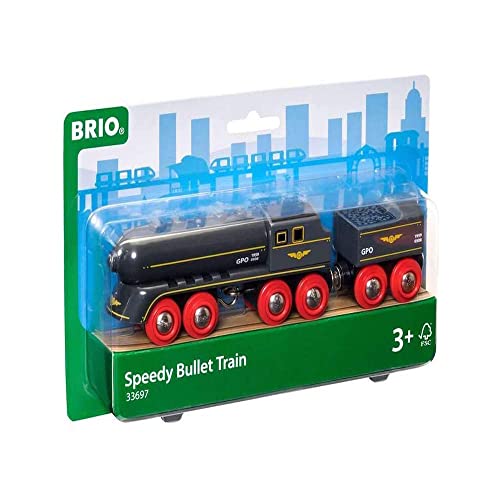 RIO World 33697 - Speedy Bullet Train - 2 Piece Wooden Toy Train Set for Kids Age 3 and Up Best Sale π― RIO World 33697 - Speedy Bullet Train - 2 Piece Wooden Toy Train Set For Kids Age 3 And Up π -Slot Cars toys Sales Shop 41gCBFQnBLL