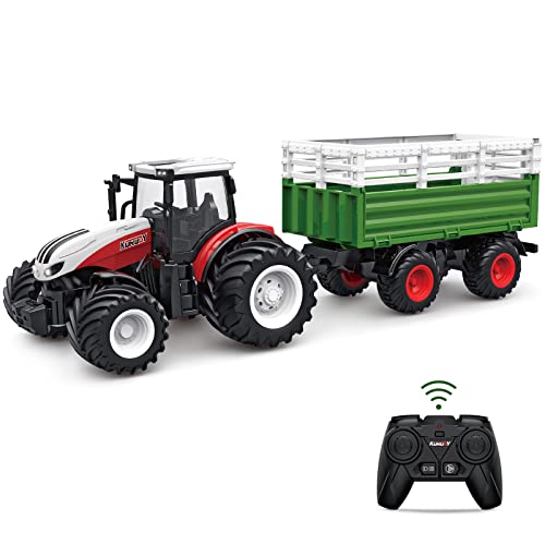 RC Tractor Remote Control Farm Truck with Trailer, 1/24 Scale 2.4Ghz Electronic Tractor Farm Vehicle Toy with Light for Kids Age 5, 6, 7, 8, 9 and Up Years Old Hot Sale ✔️ RC Tractor Remote Control Farm Truck With Trailer, 1/24 Scale 2.4Ghz Electronic Tractor Farm Vehicle Toy With Light For Kids Age 5, 6, 7, 8, 9 And Up Years Old ⌛ -Slot Cars toys Sales Shop 41gMRZf4FQL