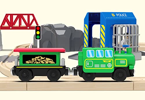 Wooden Train Accessories Battery Operated Locomotive Train, Remote Control Train for Track Set, Powerful Engine Train Vehicles Fit All Major Brands Track Railway System (Battery Not Included) Budget ⭐ Wooden Train Accessories Battery Operated Locomotive Train, Remote Control Train For Track Set, Powerful Engine Train Vehicles Fit All Major Brands Track Railway System (Battery Not Included) 🥰 -Slot Cars toys Sales Shop