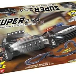 Best reviews of ⌛ : Super 251 USB Power Slot Car Racing Set, LED Headlights, Strong Magnetic Base, Mechanical Lap Counter & Powerbase Integrated As Combo Track, For Ages 8 And Up 🥰 -Slot Cars toys Sales Shop 41jnnccy YL. AC