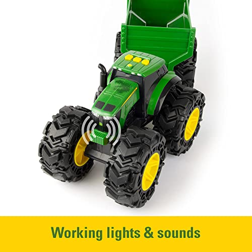 Toddler Toys, Lights and Sounds, Monster Treads Tractor Toy with Wagon, 8 Inch, Green, Ages 3+ , Red Best Sale 👍 Toddler Toys, Lights And Sounds, Monster Treads Tractor Toy With Wagon, 8 Inch, Green, Ages 3+ , Red 🥰 -Slot Cars toys Sales Shop 41ofc5EwMXL