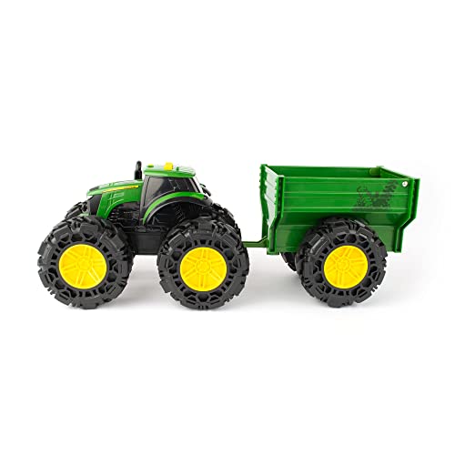 Toddler Toys, Lights and Sounds, Monster Treads Tractor Toy with Wagon, 8 Inch, Green, Ages 3+ , Red Best Sale 👍 Toddler Toys, Lights And Sounds, Monster Treads Tractor Toy With Wagon, 8 Inch, Green, Ages 3+ , Red 🥰 -Slot Cars toys Sales Shop 41vVI8Fr6ML