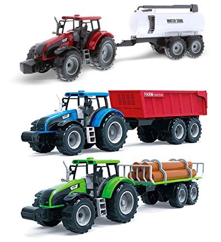 Friction Powered Farm Tractor Vehicles, 16.5" Includes Farmer Tractor Water Tank and Log Trailer, Push & Go No Batteries Needed (3pc Set) Coupon ๐งจ Friction Powered Farm Tractor Vehicles, 16.5" Includes Farmer Tractor Water Tank And Log Trailer, Push & Go No Batteries Needed (3pc Set) ๐ -Slot Cars toys Sales Shop 5128J4wELeL