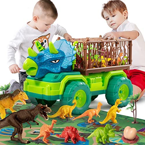 Dinosaur Truck Toys for Kids 3-5 Years, Tyrannosaurus Transport Car Carrier Truck with 8 Dino Figures, Activity Play Mat, Dinosaur Eggs, Capture Jurassic Dinosaur Play Set for Boys and Girls Budget π Dinosaur Truck Toys For Kids 3-5 Years, Tyrannosaurus Transport Car Carrier Truck With 8 Dino Figures, Activity Play Mat, Dinosaur Eggs, Capture Jurassic Dinosaur Play Set For Boys And π§ Girls β -Slot Cars toys Sales Shop 515MoHoVsGL. AC