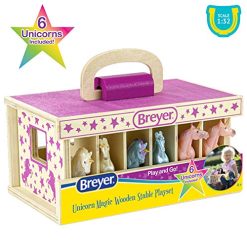 Top 10 😉 Horses Unicorn Magic Wooden Stable Playset With 6 Unicorns | 6 Piece Playset | 6 Stablemates Unicorns Included | 6” H X 9” L X 2.5” D | 1:32 Scale | Model #59218, Multicolo ✔️ 4 Top 10 😉 Horses Unicorn Magic Wooden Stable Playset With 6 Unicorns | 6 Piece Playset | 6 Stablemates Unicorns Included | 6” H X 9” L X 2.5” D | 1:32 Scale | Model #59218, Multicolo ✔️ -Slot Cars toys Sales Shop 51AyefRkePL