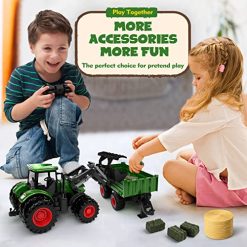 Top 10 🎉 Remote Control Tractor Toy, Kids RC Tractor Set & Truck And Trailer Front Loader - Metal Car Head/8 Wheel/ Light, Toddlers Farm Vehicle Toys For 2 3 4 5 6 7 8 9 Year Old Boys 🔔 Christmas 🎂 Birthday Gif 😉 4 Top 10 🎉 Remote Control Tractor Toy, Kids RC Tractor Set & Truck And Trailer Front Loader - Metal Car Head/8 Wheel/ Light, Toddlers Farm Vehicle Toys For 2 3 4 5 6 7 8 9 Year Old Boys 🔔 Christmas 🎂 Birthday Gif 😉 -Slot Cars toys Sales Shop 51B9ZCZMXoL