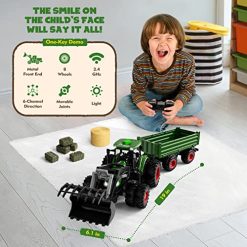Top 10 🎉 Remote Control Tractor Toy, Kids RC Tractor Set & Truck And Trailer Front Loader - Metal Car Head/8 Wheel/ Light, Toddlers Farm Vehicle Toys For 2 3 4 5 6 7 8 9 Year Old Boys 🔔 Christmas 🎂 Birthday Gif 😉 3 Top 10 🎉 Remote Control Tractor Toy, Kids RC Tractor Set & Truck And Trailer Front Loader - Metal Car Head/8 Wheel/ Light, Toddlers Farm Vehicle Toys For 2 3 4 5 6 7 8 9 Year Old Boys 🔔 Christmas 🎂 Birthday Gif 😉 -Slot Cars toys Sales Shop 51D4knaTiHL