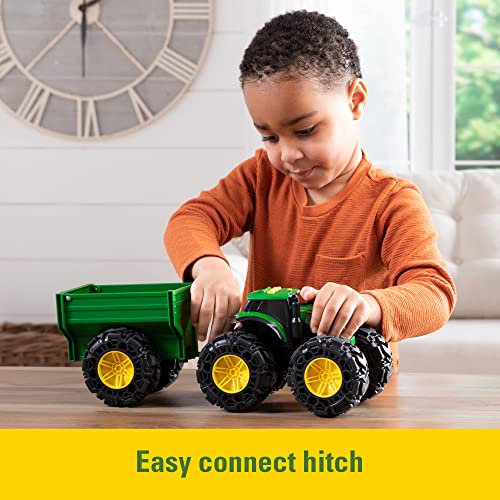 Toddler Toys, Lights and Sounds, Monster Treads Tractor Toy with Wagon, 8 Inch, Green, Ages 3+ , Red Best Sale 👍 Toddler Toys, Lights And Sounds, Monster Treads Tractor Toy With Wagon, 8 Inch, Green, Ages 3+ , Red 🥰 -Slot Cars toys Sales Shop 51O09h3439L