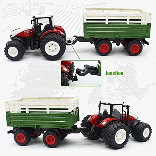 RC Tractor Remote Control Farm Truck with Trailer, 1/24 Scale 2.4Ghz Electronic Tractor Farm Vehicle Toy with Light for Kids Age 5, 6, 7, 8, 9 and Up Years Old Hot Sale ✔️ RC Tractor Remote Control Farm Truck With Trailer, 1/24 Scale 2.4Ghz Electronic Tractor Farm Vehicle Toy With Light For Kids Age 5, 6, 7, 8, 9 And Up Years Old ⌛ -Slot Cars toys Sales Shop 51Q7mjfjVQL