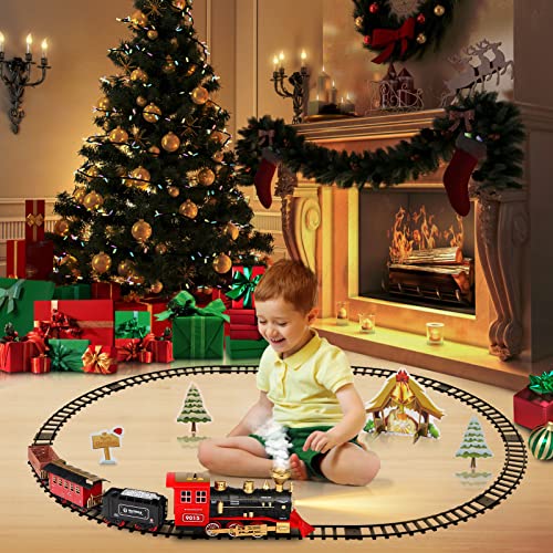 Train Set - Train Toy for Boys Girls w/ Smokes, Lights & Sound, Railway Kits w/ Steam Locomotive Engine, Cargo Cars & Tracks, Christmas Gifts for 3 4 5 6 7 8+ year old Kids Red Cheap 🤩 Train Set - Train Toy For Boys 👧 Girls W/ Smokes, Lights & Sound, Railway Kits W/ Steam Locomotive Engine, Cargo Cars & Tracks, 🎁 Christmas Gifts For 3 4 5 6 7 8+ Year Old Kids Red 😍 -Slot Cars toys Sales Shop 51Udb7rj7DL