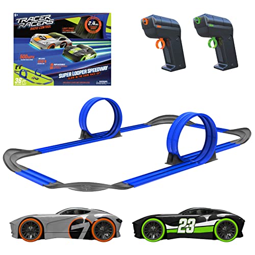 mote Control Cordless Glow in The Dark High-Speed Super Loop Speedway Track Set with Two Cars for Dual Racing, Glow Blue Blue Glow Flash Sale ๐ Mote Control Cordless Glow In The Dark High-Speed Super Loop Speedway Track Set With Two Cars For Dual Racing, Glow Blue Blue Glow โญ -Slot Cars toys Sales Shop 51Uv1JaEnbL