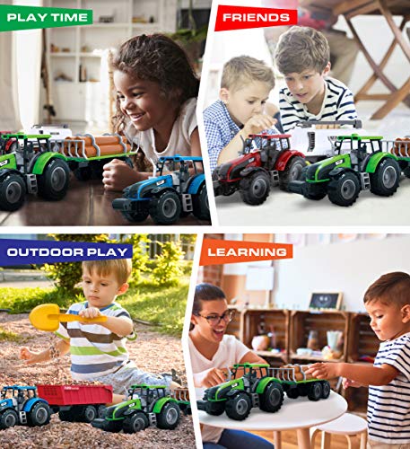 Friction Powered Farm Tractor Vehicles, 16.5" Includes Farmer Tractor Water Tank and Log Trailer, Push & Go No Batteries Needed (3pc Set) Coupon ๐งจ Friction Powered Farm Tractor Vehicles, 16.5" Includes Farmer Tractor Water Tank And Log Trailer, Push & Go No Batteries Needed (3pc Set) ๐ -Slot Cars toys Sales Shop 51VZ3uk5wlL