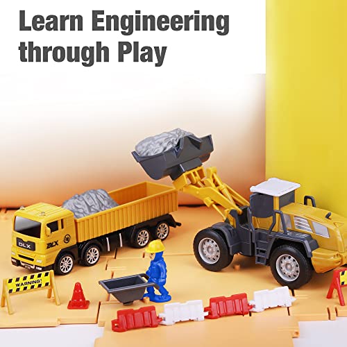Construction Site Vehicles Toy Set, Kids Engineering Playset, Tractor, Digger, Crane, Dump Trucks, Excavator, Cement, Steamroller, Birthday Gift for 3 4 5 Year Old Toddlers Boys Child Promo 🛒 Construction Site Vehicles Toy Set, Kids Engineering Playset, Tractor, Digger, Crane, Dump Trucks, Excavator, Cement, Steamroller, 🎂 Birthday Gift For 3 4 5 Year Old Toddlers Boys Child 🤩 -Slot Cars toys Sales Shop 51WmBJRIRuL