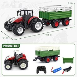 Hot Sale ✔️ RC Tractor Remote Control Farm Truck With Trailer, 1/24 Scale 2.4Ghz Electronic Tractor Farm Vehicle Toy With Light For Kids Age 5, 6, 7, 8, 9 And Up Years Old ⌛ 3 Hot Sale ✔️ RC Tractor Remote Control Farm Truck With Trailer, 1/24 Scale 2.4Ghz Electronic Tractor Farm Vehicle Toy With Light For Kids Age 5, 6, 7, 8, 9 And Up Years Old ⌛ -Slot Cars toys Sales Shop 51hC2WNBzDL