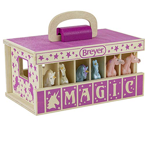 Horses Unicorn Magic Wooden Stable Playset with 6 Unicorns | 6 Piece Playset | 6 Stablemates Unicorns Included | 6” H x 9” L x 2.5” D | 1:32 Scale | Model #59218, Multicolo Top 10 😉 Horses Unicorn Magic Wooden Stable Playset With 6 Unicorns | 6 Piece Playset | 6 Stablemates Unicorns Included | 6” H X 9” L X 2.5” D | 1:32 Scale | Model #59218, Multicolo ✔️ -Slot Cars toys Sales Shop 51iWDOlMsAL