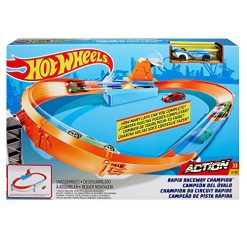 Brand new 🛒 Rapid Raceway Champion Action Hot Wheels Championship Track Speed Boost Oval Track Ages 4 And Older 🧨 -Slot Cars toys Sales Shop 51jYsaL7nXL