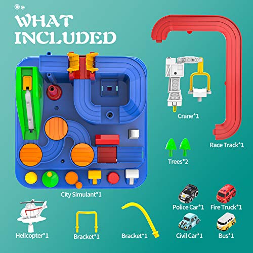 Toddler Toys for 3 4 5 Years Old Boys Girls, Car Adventure Toys City Rescue with 4 Mini Cars,Race Tracks car toys for Boys age 3-5, Birthday Gifts for 3-5 Year Old Boys Girls 10.2x10.2x7.2in Hot Sale ๐ Toddler Toys For 3 4 5 Years Old Boys ๐ง Girls, Car Adventure Toys City Rescue With 4 Mini Cars,Race Tracks Car Toys For Boys Age 3-5, ๐ Birthday Gifts For 3-5 Year Old Boys ๐ง Girls 10.2x10.2x7.2in โค๏ธ -Slot Cars toys Sales Shop 51oU7ZyAOvL