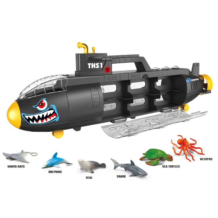 Submarine Toy Shark Car Vehicle Toy W/ 6 Sea Animals and Storage Toys for 3, 4, 5, 6 7 Year Old Ki Brand new 😀 Submarine Toy Shark Car Vehicle Toy W/ 6 Sea Animals And Storage Toys For 3, 4, 5, 6 7 Year Old Ki 🌟 -Slot Cars toys Sales Shop 51ocK30TrAL