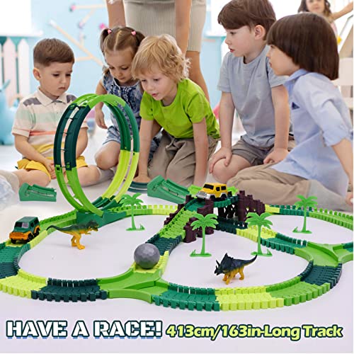 Dinosaur Toys for Kids 3-5, 245 pcs Dino Race Car Track Create A Dinosaur World Road Race with Flexible Train Track Playset, 2 Electric Dinosaur Race Cars Toy,Best Gift for 3 4 5 Years Old Boys Girls Pink Flash Sale ๐ Dinosaur Toys For Kids 3-5, 245 Pcs Dino Race Car Track Create A Dinosaur World Road Race With Flexible Train Track Playset, 2 Electric Dinosaur Race Cars Toy,Best Gift For 3 4 5 Years Old Boys ๐ง Girls Pink ๐ฏ -Slot Cars toys Sales Shop 51pO0KyWYsL