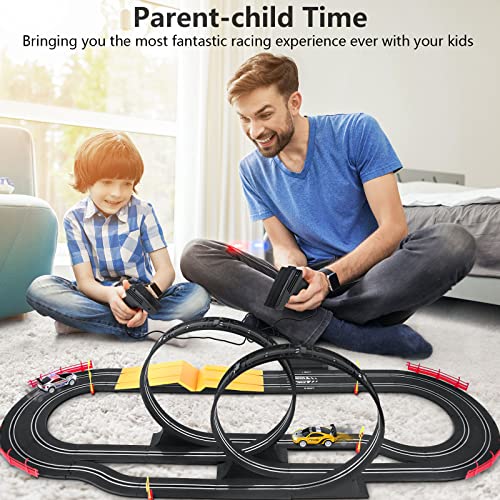 Electric High-Speed Slot Car Race Car Track Sets with 2 1:43 Scale Slot Cars and 2 Hand Controllers with Headlights and Dual Racing, Toys Gifts for 6 7 8 9 10 11 12 Boys Girl Best Sale ๐ Electric High-Speed Slot Car Race Car Track Sets With 2 1:43 Scale Slot Cars And 2 Hand Controllers With Headlights And Dual Racing, Toys Gifts For 6 7 8 9 10 11 12 Boys Girl ๐ -Slot Cars toys Sales Shop