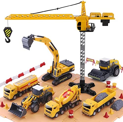 Construction Site Vehicles Toy Set, Kids Engineering Playset, Tractor, Digger, Crane, Dump Trucks, Excavator, Cement, Steamroller, Birthday Gift for 3 4 5 Year Old Toddlers Boys Child Promo 🛒 Construction Site Vehicles Toy Set, Kids Engineering Playset, Tractor, Digger, Crane, Dump Trucks, Excavator, Cement, Steamroller, 🎂 Birthday Gift For 3 4 5 Year Old Toddlers Boys Child 🤩 -Slot Cars toys Sales Shop 51sLwJDnfPL. AC