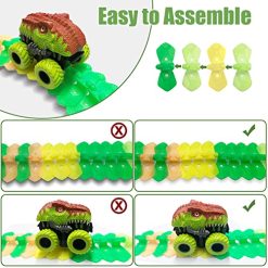 Best Sale 🌟 Inodoo Magic Tracks For Boys 👧 Girls Kids, 144Pcs Flexible Glow In The Dark Race Track With LED Light-Up Dinosaur Race Car, STEM Building Slot Car Toys Best 🎄 Christmas 🥳 Birthday Gifts For Aged 4-8 Dinosaur Race Track With 360° Loop Track 🎉 2 Best Sale 🌟 Inodoo Magic Tracks For Boys 👧 Girls Kids, 144Pcs Flexible Glow In The Dark Race Track With LED Light-Up Dinosaur Race Car, STEM Building Slot Car Toys Best 🎄 Christmas 🥳 Birthday Gifts For Aged 4-8 Dinosaur Race Track With 360° Loop Track 🎉 -Slot Cars toys Sales Shop 51uqW8bmCxL