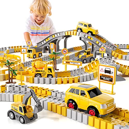 iHaHa 236 PCS Construction Toys Race Tracks for Boys Kids Toys, 6 PCS Construction Car and Flexible Track Playset Create A Engineering Road for 3 4 5 6 Year Old Boys Girls Toys Wholesale ๐ฅ IHaHa 236 PCS Construction Toys Race Tracks For Boys Kids Toys, 6 PCS Construction Car And Flexible Track Playset Create A Engineering Road For 3 4 5 6 Year Old Boys ๐ง Girls Toys โญ -Slot Cars toys Sales Shop 51vAGRRZt5L