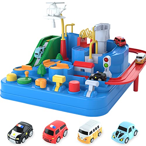 Preschool Educational Car Toys Gifts Puzzle Car Race Tracks, Race Track Toys for Boy Car Adventure Toy for 3 4 5 6 7 8 Years Old Kids (Blue Helicopter Car) Best Sale 🥰 Preschool Educational Car Toys Gifts Puzzle Car Race Tracks, Race Track Toys For Boy Car Adventure Toy For 3 4 5 6 7 8 Years Old Kids (Blue Helicopter Car) ✨ -Slot Cars toys Sales Shop 51vg7J0XtvL