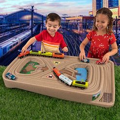 Flash Sale 𧨠Portable Carry And Go Kids Race Track Toy Car Train Table, 2-Sided No Assembly For Children 3 4 5 6 7 Years Old Boys π§ Girls, Made In USA π 4 Flash Sale 𧨠Portable Carry And Go Kids Race Track Toy Car Train Table, 2-Sided No Assembly For Children 3 4 5 6 7 Years Old Boys π§ Girls, Made In USA π -Slot Cars toys Sales Shop 61CtOqrzu5L
