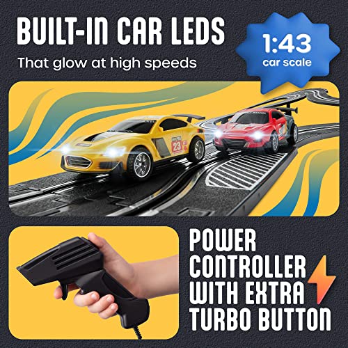 Slot Car Race Track Sets - Battery or Electric Race Car Track with 4 Cars, Dual Electric Race Track w/ 2 Remotes, Lap Counter & Lights for Girls & Boys Age 8-12 Coupon ๐ Slot Car Race Track Sets - Battery Or Electric Race Car Track With 4 Cars, Dual Electric Race Track W/ 2 Remotes, Lap Counter & Lights For ๐ง Girls & Boys Age 8-12 โค๏ธ -Slot Cars toys Sales Shop 61RHeTmdgeL