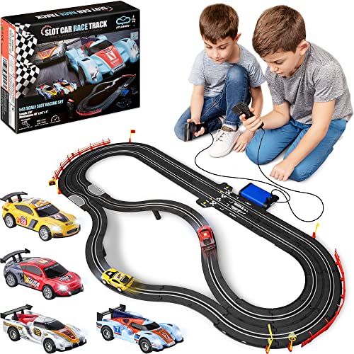 Slot Car Race Track Sets - Battery or Electric Race Car Track with 4 Cars, Dual Electric Race Track w/ 2 Remotes, Lap Counter & Lights for Girls & Boys Age 8-12 Coupon ๐ Slot Car Race Track Sets - Battery Or Electric Race Car Track With 4 Cars, Dual Electric Race Track W/ 2 Remotes, Lap Counter & Lights For ๐ง Girls & Boys Age 8-12 โค๏ธ -Slot Cars toys Sales Shop 61Xl7tX4rPL