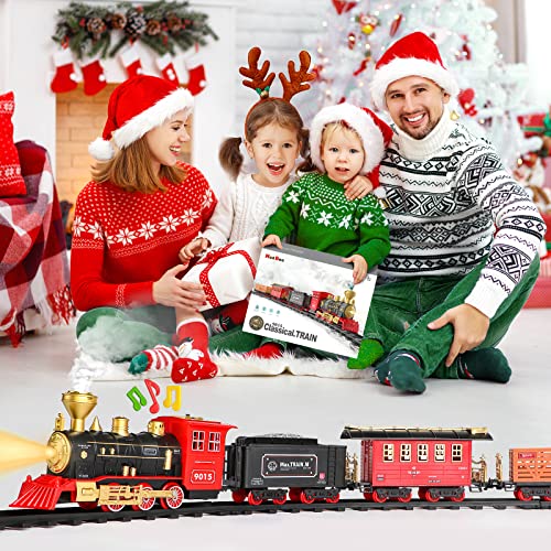 Train Set - Train Toy for Boys Girls w/ Smokes, Lights & Sound, Railway Kits w/ Steam Locomotive Engine, Cargo Cars & Tracks, Christmas Gifts for 3 4 5 6 7 8+ year old Kids Red Cheap 🤩 Train Set - Train Toy For Boys 👧 Girls W/ Smokes, Lights & Sound, Railway Kits W/ Steam Locomotive Engine, Cargo Cars & Tracks, 🎁 Christmas Gifts For 3 4 5 6 7 8+ Year Old Kids Red 😍 -Slot Cars toys Sales Shop 61bfAJadeHL